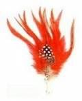 orange brooch plume