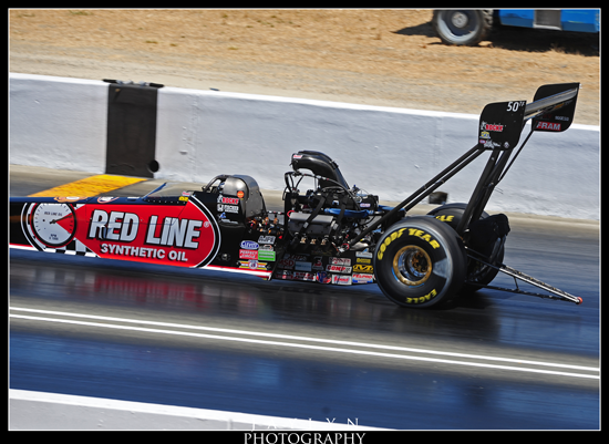 NHRA Red Line Synthetic Oil dragster