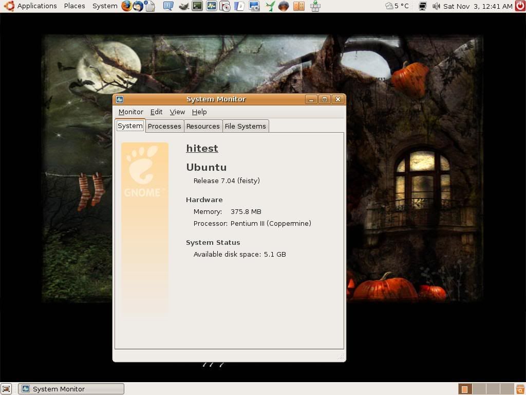 Screenshot of my Ubuntu 7.04 box running Gnome 2.18.1