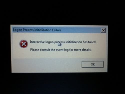 Windows 7 Logon Process Initialization Failure Fix