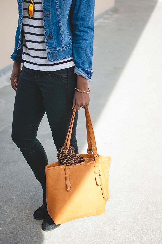 hobo tote, cypress tote, striped shirt, dc blogger