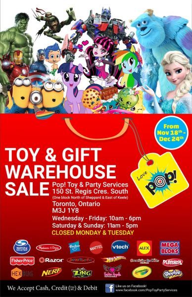 Pop! Toy Warehouse Sale Toronto