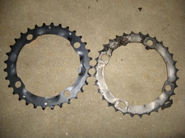 before and after chain rings