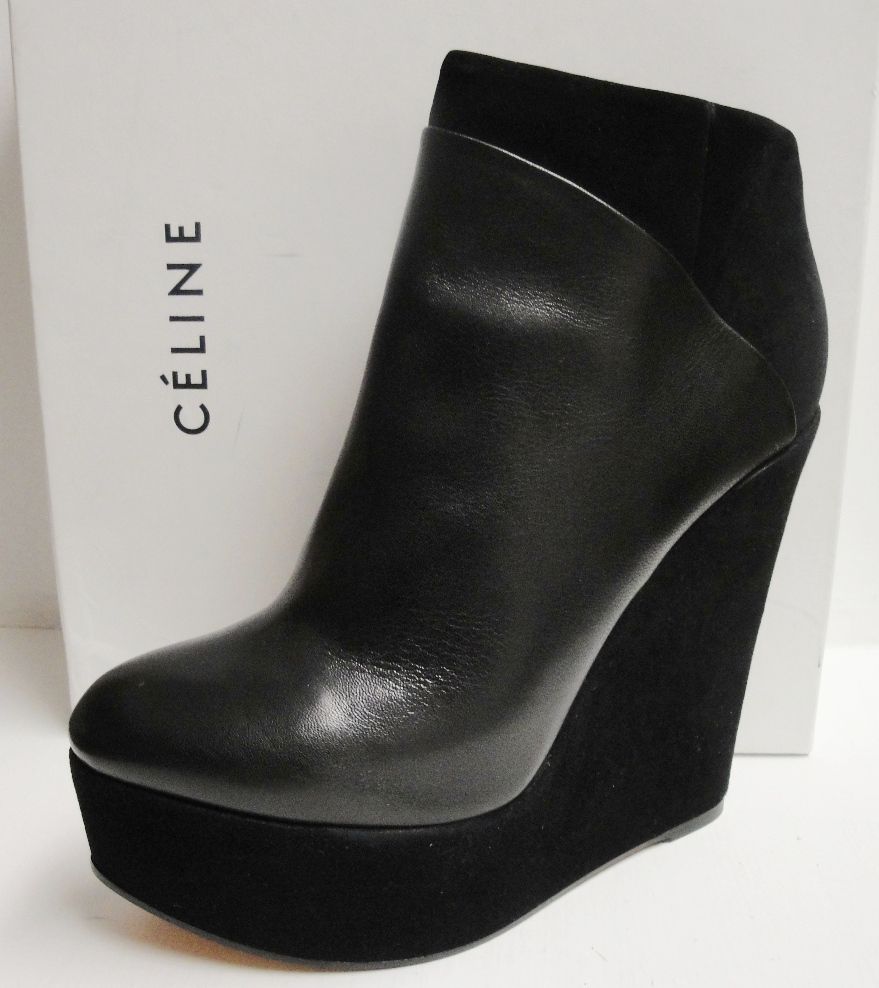 CELINE SOLD OUT Platform Wedge Booties Ankle Boots Shoes 41 | eBay