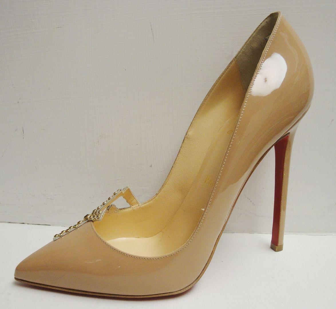 Christian Louboutin Sex Nude Patent 120 Strass Crystals Pumps Heels Shoes 38 Ebay 4441