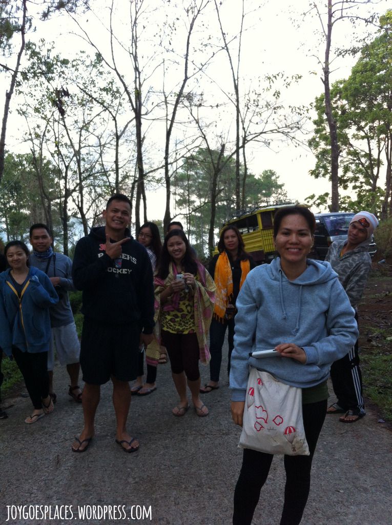 group photo while hiking