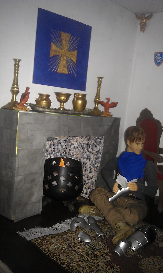 1/6 Merlin Action figure in mini camelot