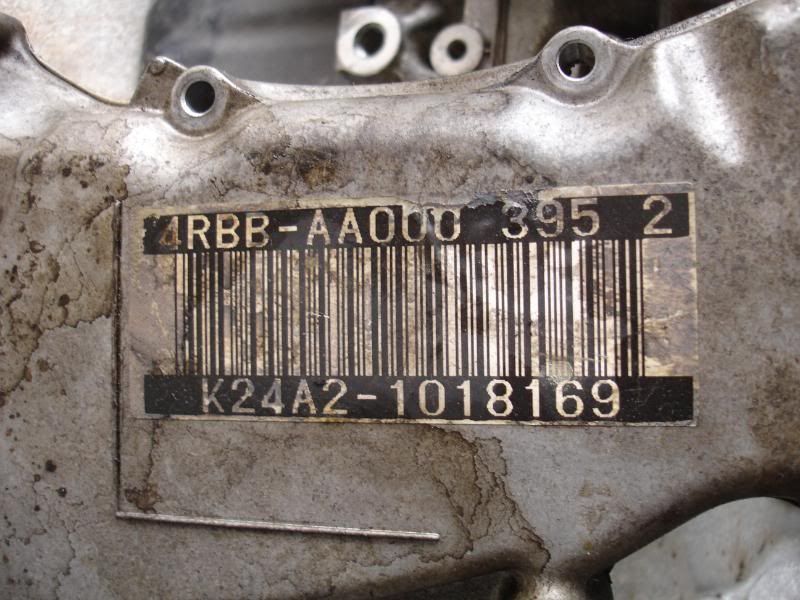 04 K24A2 Short block, Head, Intake Manifold, etc. Honda / Acura K20a