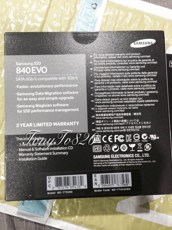 Bán ổ SSD Samsung 840 Evo Sata3. 6Gb/s : 500gb new 100% nguyên seal - 2