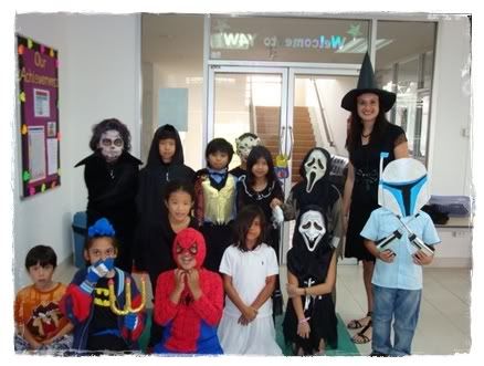 Halloween Day with friends in Year 4