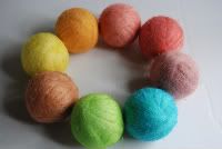 Colored Wool Dryer Balls