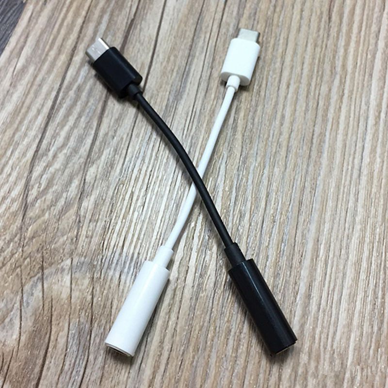 USB TypeC to 3.5mm Headset Earphone Jack Adapter Converter Cable For