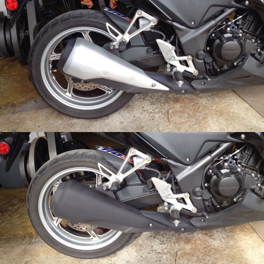cbr250r exhaust cover