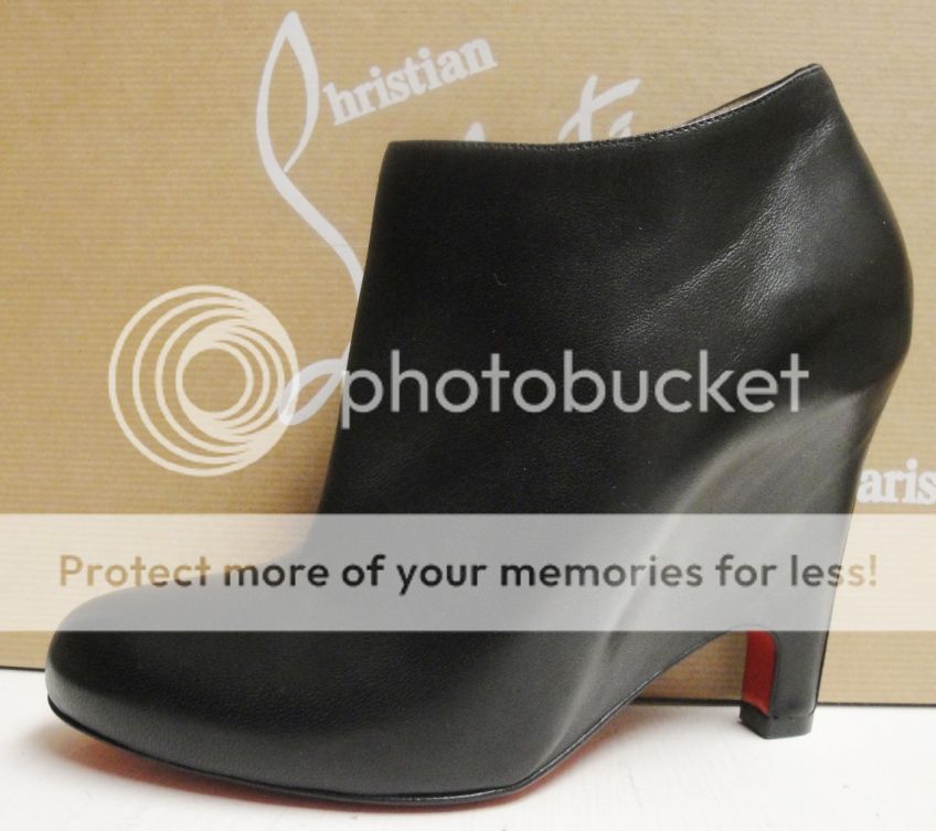 Christian Louboutin Morphing Leather Wedge Booties Ankle Boots Shoes 