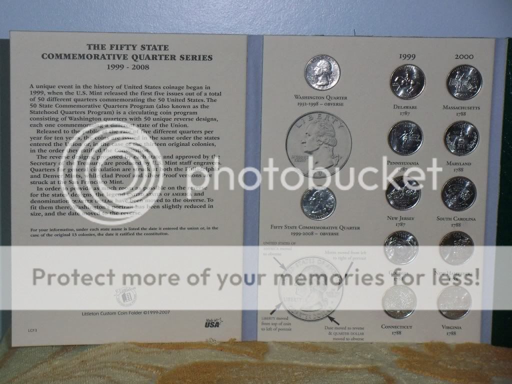 1999 2008 US 50 STATE QUARTER COLLECTION W/Album Folder  