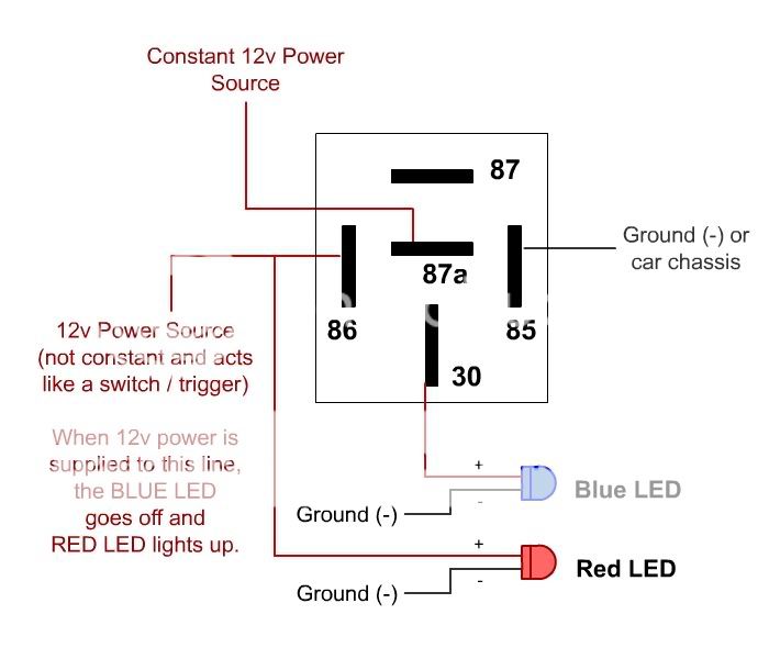 Schematic for two Leds -- posted image.