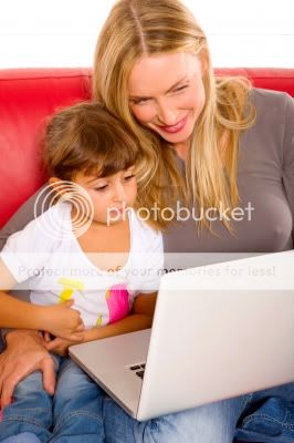 Work-At-Home Mom and Child