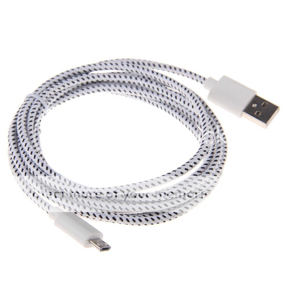 5x Flat Rope Micro USB 3FT Charging Sync Data Cable Cord For Note 4 S5 S6 edge