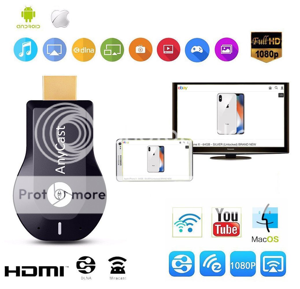 WiFi Display Dongle Receiver 1080P HDMI TV AnyCast M2/M4