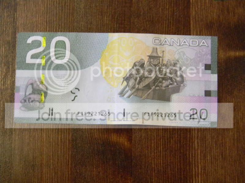 Canadian-20$-Bill-With-Dot-Infront-Of-Serial?