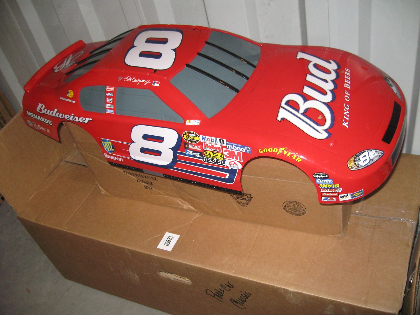   Team Up International Nascar RC car body shell # 8 Dale Jr. Budweiser